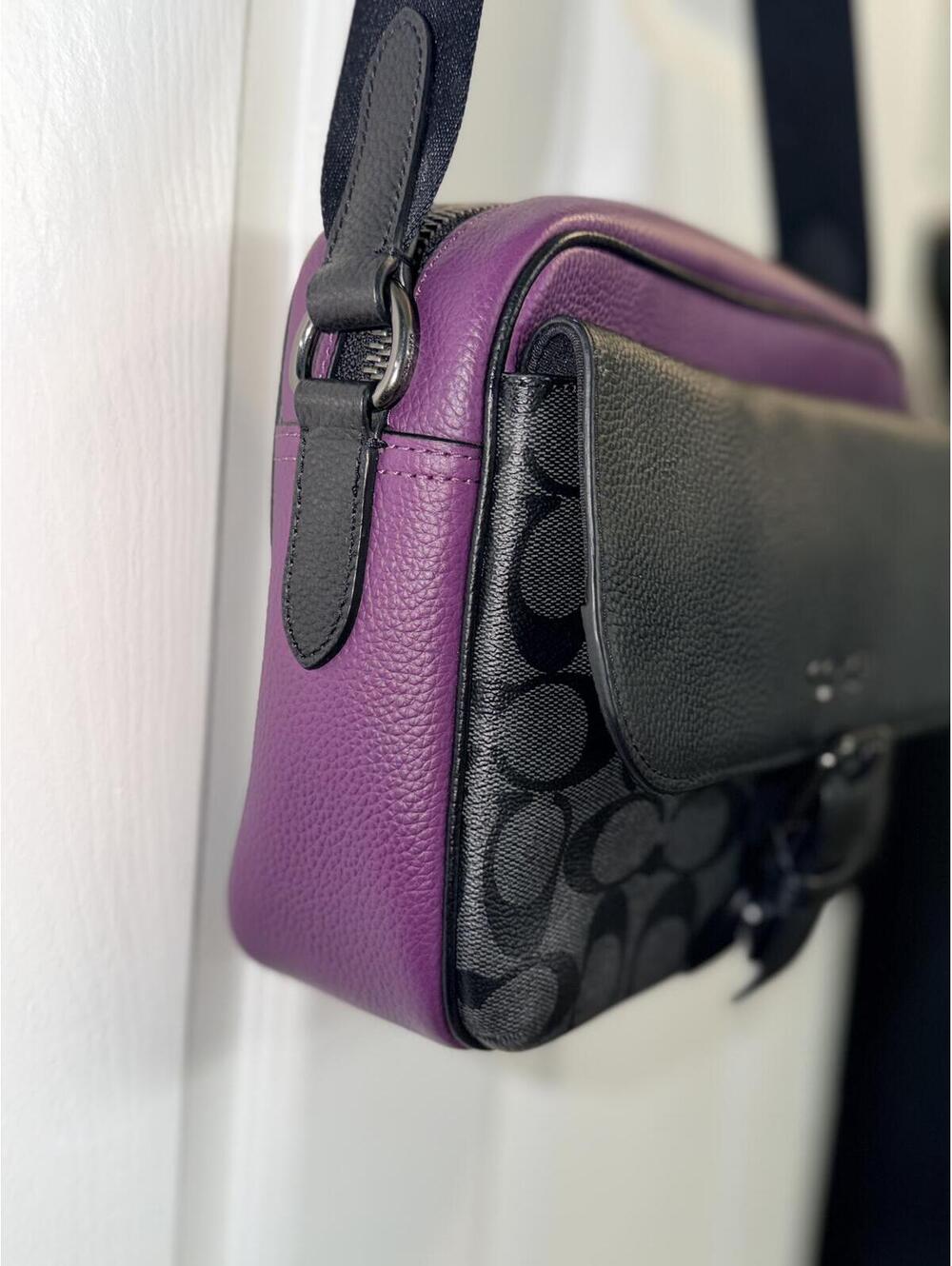 Coach Hudson Crossbody In Colorblock Signature Canvas C5401 - Picture 3 of 9